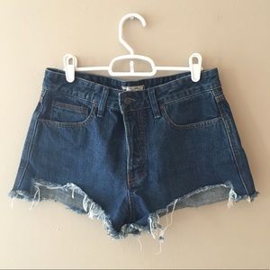 Free People Logan High Rise Denim Shorts